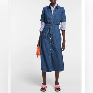 Frame tie waist shirt dress